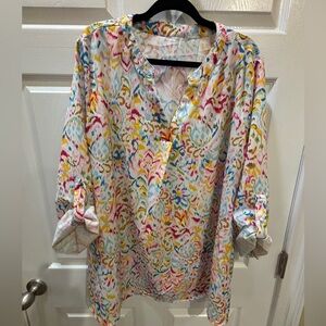 Colorful Patterned Women's Top